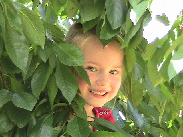 Iza in the cherry tree